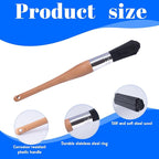 Wesquer Parts Cleaning Brush Home and Auto Use Parts Cleaner Brush Solvent Brush for Cleaning Auto Engine Parts, Clean Motors, Metal Parts, Machinery (Balck 2pcs)