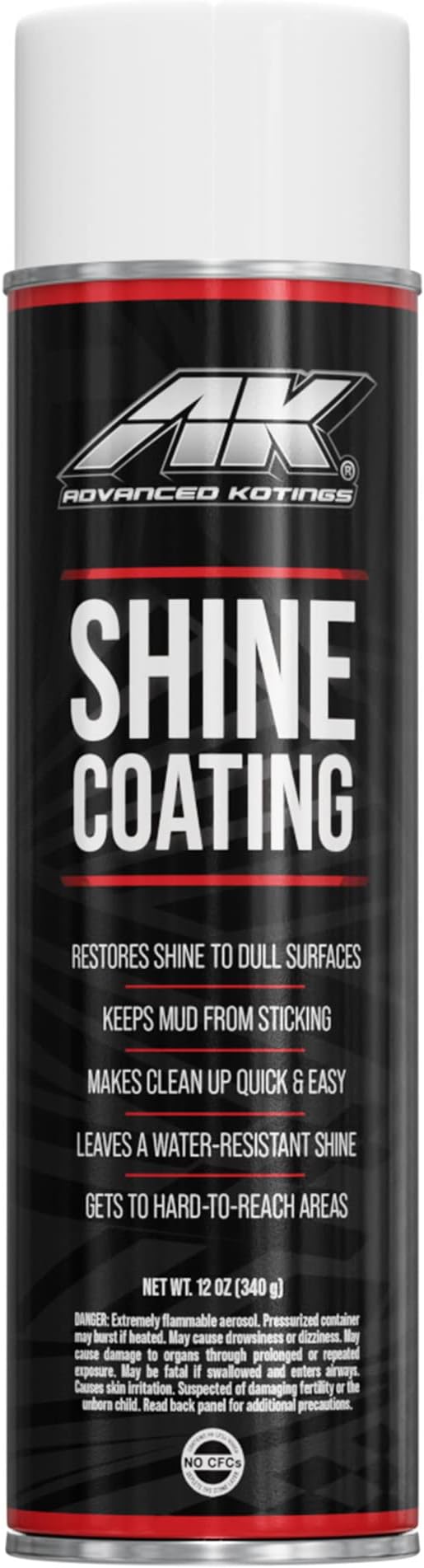 Advanced Kotings High Gloss Shine Coating Spray | Revives Dull Surfaces, UV Protectant, Vinyl, Rubber, Plastic, Easy Off-Road Clean-Up, ATV, UTV, Dirt Bikes Surfaces | Net Weight 12oz - Single Bottle
