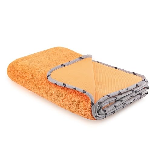 SPTA Drying Towel, Car Wash Drying Towel for Spotless Shine, Highly Absorbent, Scratch Free Large Microfiber Towel for Car wahing, 29.1 x 35 inch, Orange-MT031