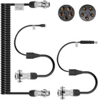 DALLUX Heavy Duty Vehicle Coil Trailer Cable with 1 Channel 4 PIN AV Connector Disconnect Kit for Truck Caravan Motor Home Backup Security Camera Monitor System