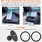 Magnetic Phone Holder Base with B Size 1 inch Ball for Magsafe iPhone 17/16/15/14/13/12 Compatible with RAM mounts B Size Double Socket Arm Magnetic Ball Phone Holder for Car