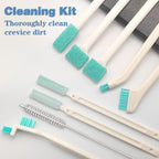 Small Household Cleaning Brushes by ELEMGULY,18 Pcs Crevice Brush for Hole, Gap, Corner, Space, Micro Crevice Scrub Cleaner Tool for Bottle, Keyboard, Window, Door Track