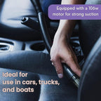 White Handheld Portable Car Vacuum Cleaner, 120W 12V Corded Vacuum, Copper Feature, Car Interior Detailing, Compact Auto Vacuum, Powerful Car Cleaning Kit, Travel Essentials, Car Accessories