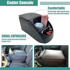 MOOSUN Universal Truck Seat/Bench Contractor Center Console Business Organizer and Storage with Cup Holders and Padded Top Lid for Armrest