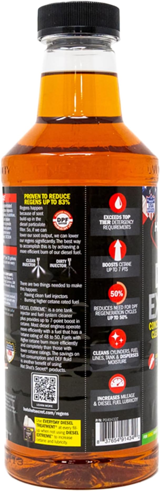 Hot Shot's Secret Diesel Extreme 32 oz – Treats 80 Gallons – Concentrated Diesel Fuel Additive, Fuel System Cleaner and Injector Cleaner, Restores Engine Performance