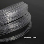AZIMOM PMMA Plastic 50pcs*0.04in*6.5ft Fiber Optic Cable Strands End Glow Roll Bunch Fiber String for Star Sky Roof Ceiling Decoration All Kind LED Light Engine Driver