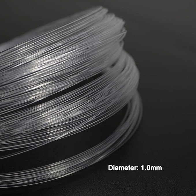 AZIMOM PMMA Plastic 50pcs*0.04in*6.5ft Fiber Optic Cable Strands End Glow Roll Bunch Fiber String for Star Sky Roof Ceiling Decoration All Kind LED Light Engine Driver