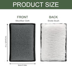 2PCS Car Interior Scrubbing Sponge, Scrub Pads Car Detailing, 5.9'' x 3.5'' Microfiber Auto Interior Cleaning Scrub Applicator, Auto Wash Sponge Pad for Vehicles Leather Plastic (Gray White)