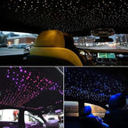 AKEPO 16W APP Fiber Optic Starlight Headliner Lights for Car & Home, 400pcs 0.75mm 6.5ft/2m Optical Fibers Sound Activated Light Source with Remote+APP Control Star Ceiling Light Kit