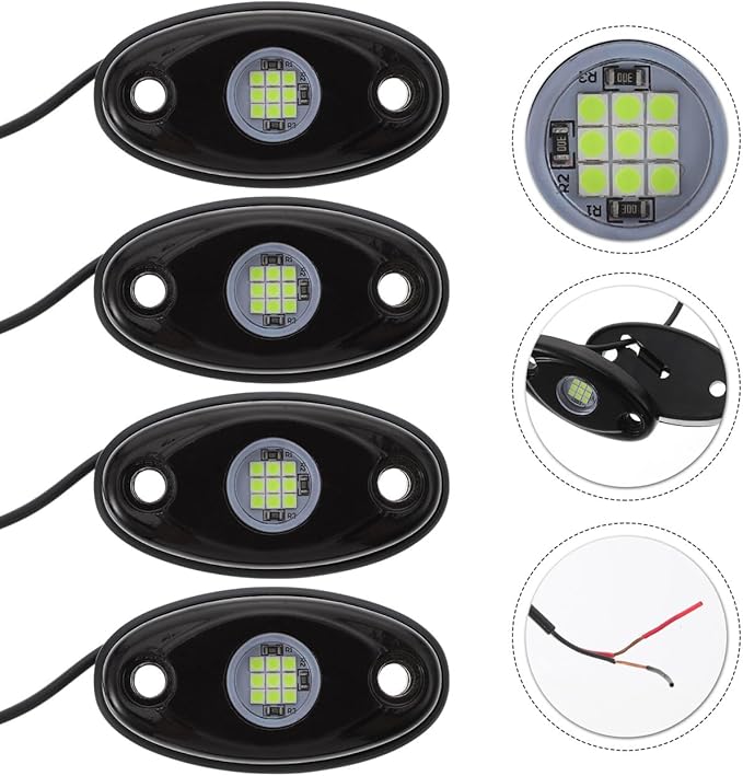 PRETYZOOM 9W LED Light Kit for Cars and Trucks Universal Automotive Ambient Lighting Waterproof RGB Color Options Easy Installation