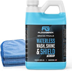 Flowgenix™ Waterless Car Wash Spray - Grand Finale - Motorcycle Cleaner & Car Wax Polish (1 Gal or 128 oz) - Ceramic Coating - Quick Detailer Spray to Make Your Vehicle Shine