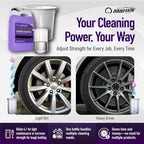 Nanoskin SPEEDY BRITE Pro Grade Wheel & Tire Acid Cleaner, 1 gallon - Chrome & Coated Wheel Safe, Cleaning with Organic Acid | Removes Brake Dust & Road Grime for Auto Detailing, Body Shop Safe