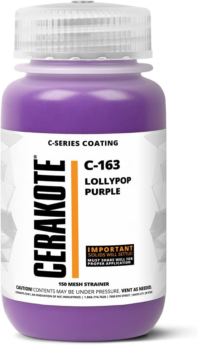 CERAKOTE® (AIR Cure C-Series Lollypop Purple (16oz) |C-163P|-Our Ceramic Technology Combines Performance with Color on All- Metals, Polymers + More