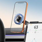 Upgraded MagSafe Tesla Phone Mount for Model Y Juniper & Model 3, No Adhesive ＆ Rock-Solid Stability Screen Clamp Phone Holder, 360° Adjustable, Compatible with All Phones, Tesla Accessories