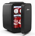 BEICHEN Mini Fridge, 4 Liter/6 Can Portable Refrigerator for Bedroom Office Dorm Car– Fast Cooling, Low Noise, 100-125V AC/5-12V USB Small Compact Refrigerator for Skincare, Food, Drinks(Black)