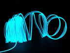 ABALDI USB Neon Light El Wire Glowing Electroluminescent Wire for Xmas Party Pub Indoor Outdoor Decoration with 5mm Sewing Edge 2M/6FT (Ice Blue)