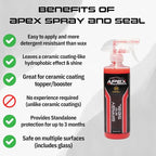 Apex Spray and Seal Bundle with Apex Wheel Cleaner - Ceramic Maintainer and Sealant - Proprietary Iron/Brake dust Remover - Professional Detailing Supplies