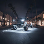 YONEDA 20 Pods White Rock Lights 6000K Pure White LED Underglow Lights IP68 Waterproof for Trucks SUV UTV ATV RZR Car Boats Motorcycle with 39.37ft Extension Wire