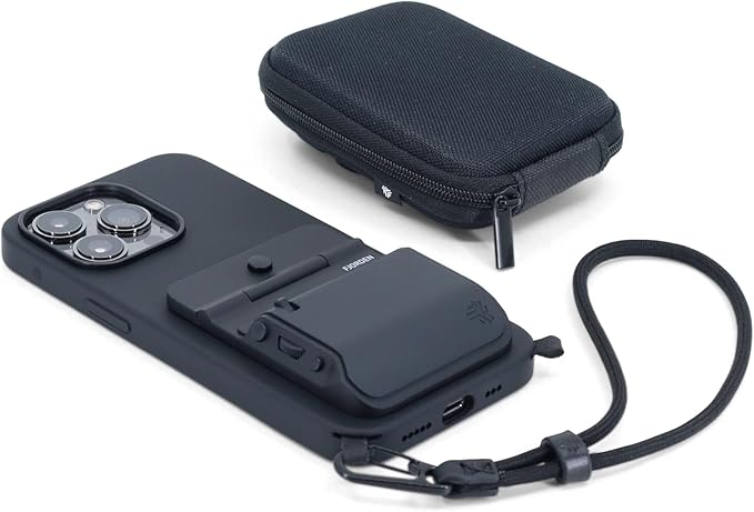 FJORDEN Pro Bundle for iPhone 15 Pro - Includes Fjorden Camera Grip, MagSafe iPhone Case, Wrist Strap & Carry Case - Shoot Like A Pro with Your iPhone
