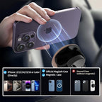 LNCOON Magnetic Car Mount Charger,3-in-1,15W Fast Charging,Strong Magnets,Car Mount Charger for Windshield/Vent/Dash, Compatible with iPhone 17-12 & Magnetic Watch/Headphones,PC&Aluminum Shell