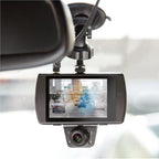 Car and Driver Full HD Dual-View Dash Cam, Front- and Rear-View System with Modular Camera, 150-Degree-Angle Lens, Night Vision, Collision Detection, and G-Sensor