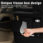 XDV Car Seat Organizers,Multi-functional Back Seat Protectors, Storage Pouches, and Tray Holders (for Cars, Kids, Seat Back and Rear Seats) (Plain Black, 1 Pcs)