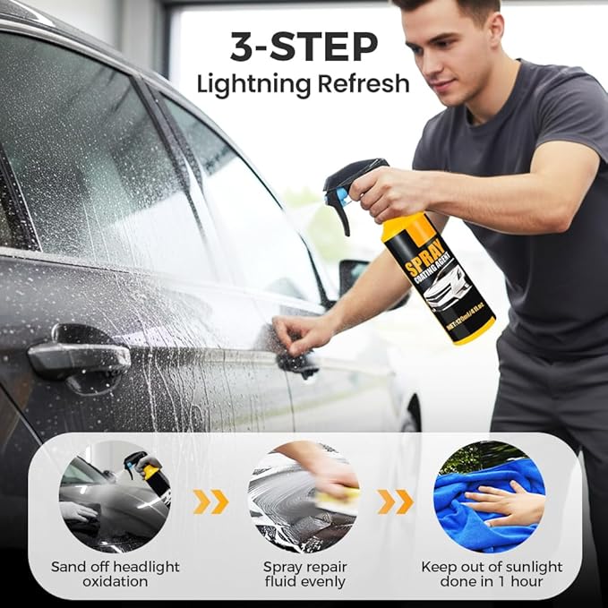 Hydrophobic Ceramic Coating, 2026 New Car Coating Spray Kit, Auto Paint Protection for Vehicle Detailing, Portable Car Shine Spray for Cars, SUVs, and Motorcycles (3PCS)