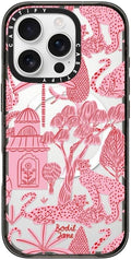 CASETiFY Impact Case for iPhone 16 Pro [Slim / 8.2 ft. 4X Military Grade Drop Protection/Compatible with Magsafe] - Cheetah Paradise Pink - Clear Black