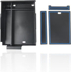 SKTU for 2023 2024 2025 Hyundai Palisade Center Console Organizer 2023 2024 2025 Palisade Center Console Tray 2023 2024 2025 Palisade Accessories Armrest Box with Coin and Sunglasses Holder (Blue)