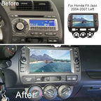 for Honda Fit Jazz Radio 2004-2007 Android 13 Car Stereo, 8” IPS Touch Screen GPS Navigation for Car Head Unit Built-in DSP Wireless/Wired Carplay Android Auto with Free Rear Camera (4GB RAM+64GB ROM)