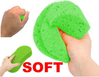 Large Soft Touch Coral Sponges, 5pack，Non-Scratch, High Foam, for Ultimate Washing Car, Bike, Boat or Household Cleaning Needs (Green)