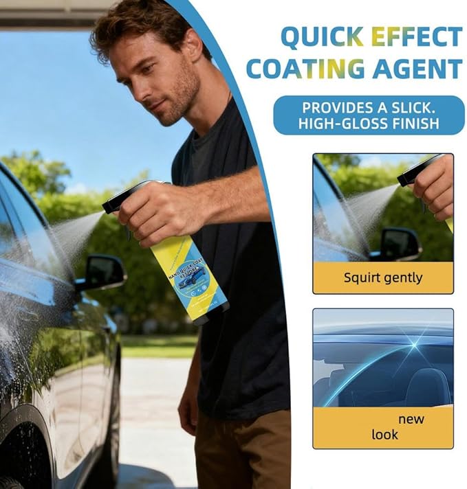 Nano Quick Coat Restore Coating Spray, 2026 Advanced Automobile Quick-Acting Coating Agent for Car, Long-Lasting Car Showroom Gloss with Dust Proof and Glazing Effects (3pcs)
