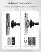 iOttie iTap 3 Magnetic Air Vent Car Mount Phone Holder with Magnetic Ring Adapter. Compatible with iPhone, Samsung Galaxy, Google Pixel, Huawei, LG, and All Qi Compatible Smartphones