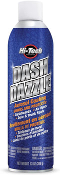 Hi-Tech Dash Dazzle Interior Detailer Aerosol Coating Spray 13oz - Shines & Protects - Great for Dashboards, Air Vents, Door, Trunk Seals & More