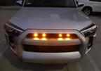 iJDMTOY 4pc Set 3W High Power LED Grille Mesh Mount Lighting Kit Compatible with Toyota FJ Cruiser 4Runner Tacoma etc., 2500K Amber Projector Lens Spot Beam LED Lights