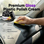 Tyre Nourish Cream, Tire Wax 100g with Sponge,Tire Polishing Paste, Restores Black Gloss, Wheel Cleaning Refurbish Wax, Maintain Luster for Car Tires, Ultimate Wheel Protection (3)