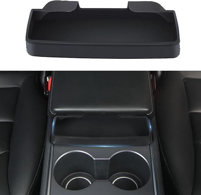 for Tesla Model Y 2024-2020 and Model 3 2023-2017 Accessories Center Console Organizer Tray Armrest Storage Box Silicone Sunglasses Coin Holder