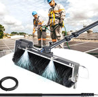 Electric Solar Panel Cleaning Tool with Roller Brush and Water Fed Pole for Efficient Photovoltaic Maintenance