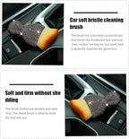 zipelo Auto Interior Dust Brush, Car Detailing Cleaning Brush with Diamond, Bling Handle Soft Bristles Dusting Tool, Scratch Free Dirt Clean Brushes for Vehicle Dashboard, Air Conditioner Vent (Gray)