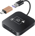 Wireless CarPlay Adapter 2 IN 1 Plug and Play Wired to Wireless Car Play Adapter Android Auto Dongle, Aux Compatible All Car Models Smart Carplay Box Support iPhone 6+/iOS 10+/Android 11.0+