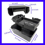 2025 2026 Civic Double Center Console Organizer Tray for 2022-2026 Honda Civic 11th Gen Sedan Hatchback LX EX Sport 2025 Accessories Civic 2026 Central Console Organizer Insert Tray(2pcs)