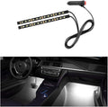Car LED Strip Light, 24 LEDs RGB Neon Interior Atmosphere Lights, 12V Under Dash Ambient Night Light, Cigarette Lighter Auto Interior Decorative Lamp, Car Accessories (White)