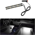 Car LED Strip Light, 24 LEDs RGB Neon Interior Atmosphere Lights, 12V Under Dash Ambient Night Light, Cigarette Lighter Auto Interior Decorative Lamp, Car Accessories (White)