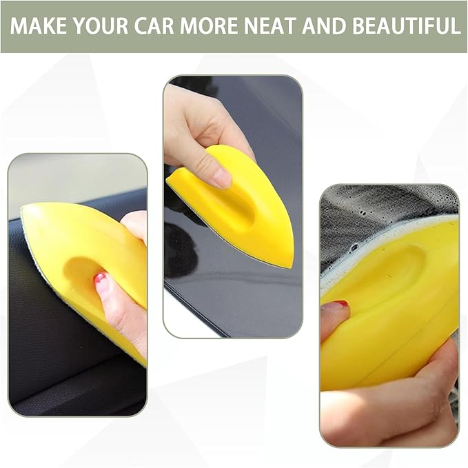 Ziciner 2PCS Nanometer Scratch-Free Car Interior Cleaning Brushes, Leather Car Seat Brusher with Easy Handle, for Vehicle Dashboand, Furniture Couch Boots Sofa, Leather Fabric