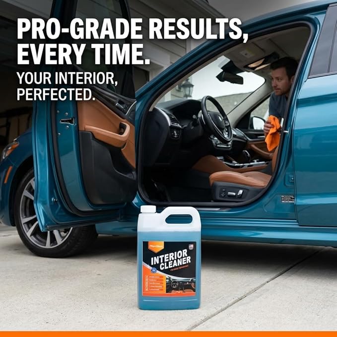 Magic Finish Interior Cleaning Spray (1 Gallon) – All-in-One Car Cleaner Spray for Seats, Dashboards & Consoles – Fast-Acting Car Cleaning Supplies for Rubber, Plastic, Carpet & Upholstery