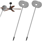 Storystore Ceiling Fan Cleaner Duster - Adjustable Duster with Extension Pole,Dusters for Cleaning Fan Blade, Walls and Cobweb (2Pcs Grey)