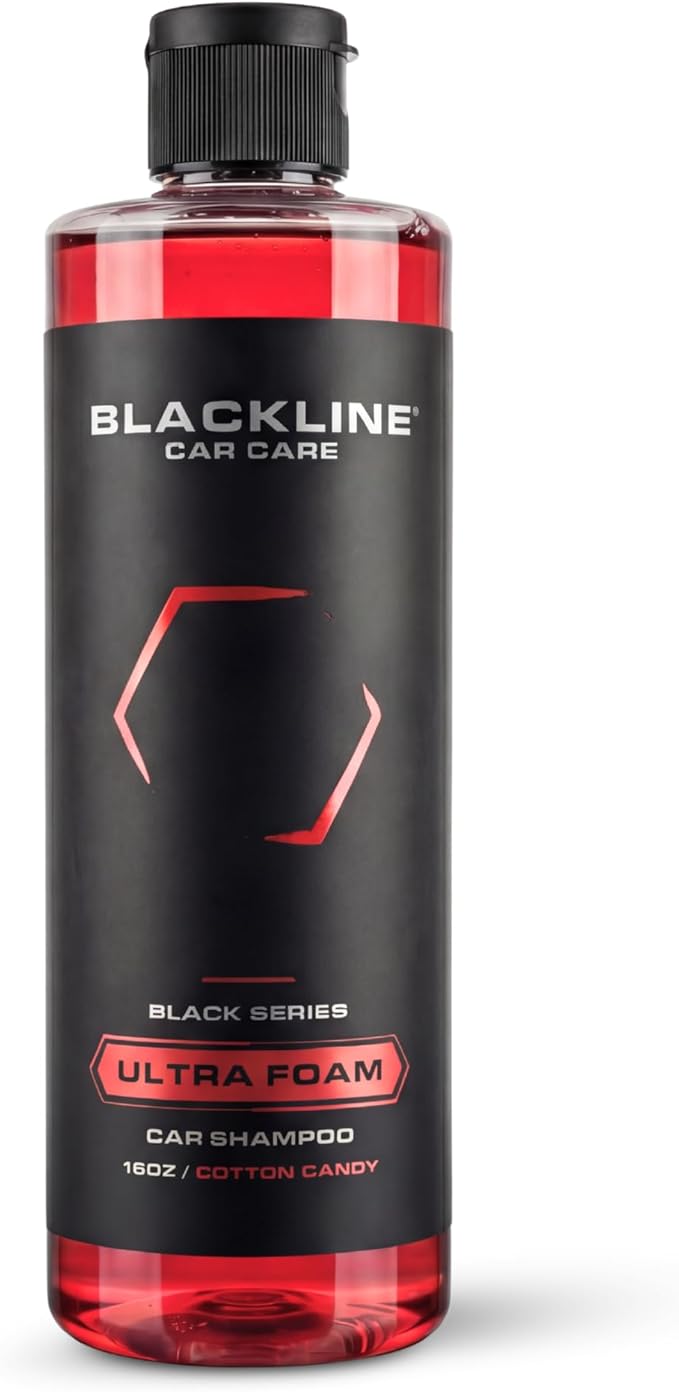 Blackline Automotive Extreme Foaming Car Shampoo - Extreme Ultra Foam Perfect for Ceramic Coatings - Compatible with Foam Cannon for Pressure Washer (16 Fl Oz, Cotton Candy)