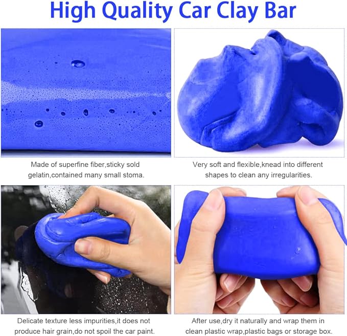 GES Car Clay Bar for Car Detailing 6 Pack 600g, Auto Detailing Clay Bar Cleaner, Grade Cleaner Kit for Coating Polisher Car Wash Kit Cleaning RV Cars Boats Bus