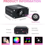 16W Car Home Starlight Headliner Kit, Twinkle & Sound Activate RGBW Fiber Optic Lights with APP & Remote Control, Star Lights for Ceiling Decoration, 300 pcs 9.8ft