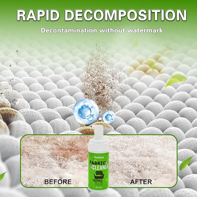 Upholstery Foam Cleaning 2 Pack, No Rinse Fabric Cleaner for Sofas, Couches & Car Seats, Quickly Lifts Stains & Dirt, Safe for Households with Kids & Pets, Easy-to-Use for Fresh & Spotless
